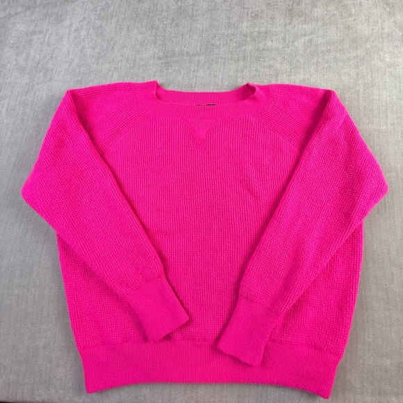 J.Crew Sweaters - J.Crew Womens Pink Merino Wool Alpaca Blend Raglan Crewneck Sweater Medium